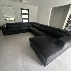 Modern Black Sectional