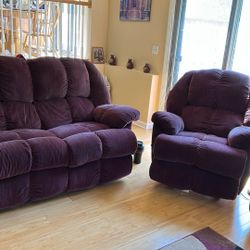 3 Pcs Sofa, Love Seat And Chair With Recliners In All 3