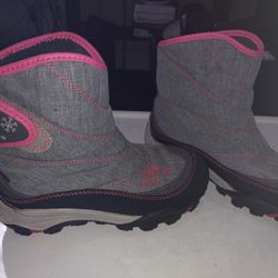 Boot Winter Girls/ Gran And Pink Size 6.5
