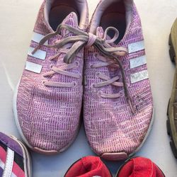 Adidas Size 4 Girl Teen Pink 