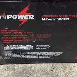 mpower Glass Mat Battery 