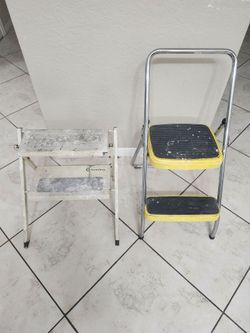 2- Heavy Duty Folding Step Stools Both for $6.99