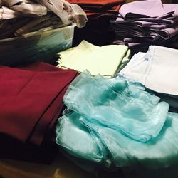 Table cloths and chair covers for sale/rent all colors