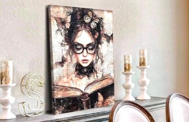 Victorian Female Scholar Wall Art Canvas🎓Please Read Description