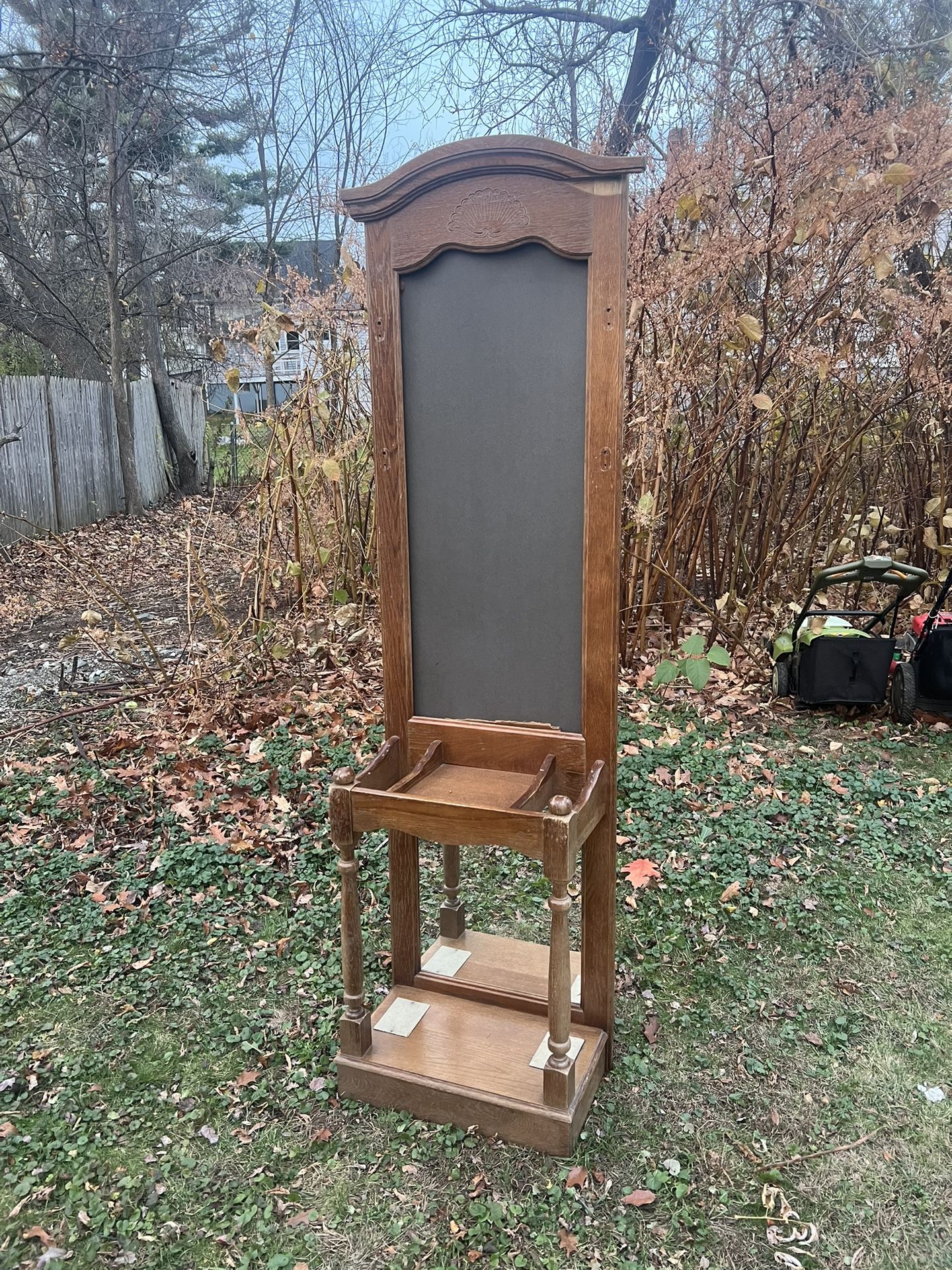 Vintage wooden hall tree