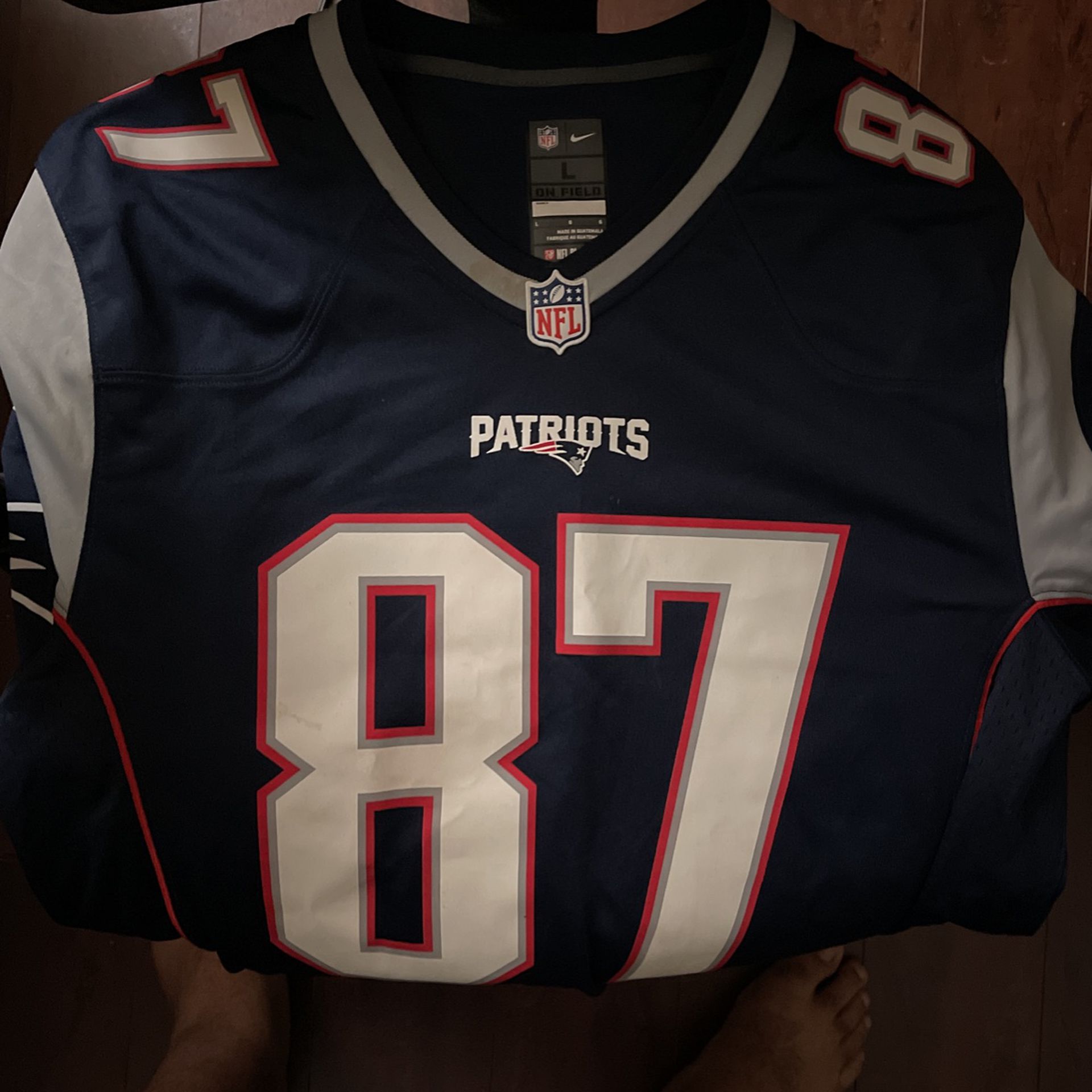 Patriots Gronkowski Jersey Size  L 