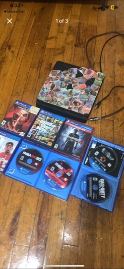 PS4 console with 8 video games used -Good condition . No controllers