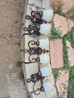 4 wall sconces