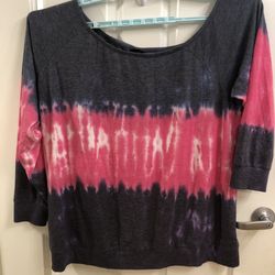 Torrid Off  The Shoulder Tye Die Sweatshirt Size 2x