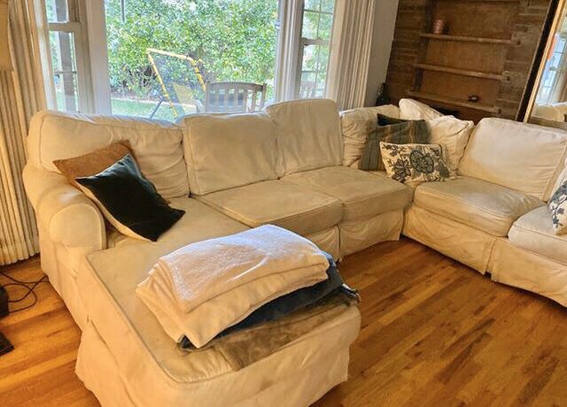 White sectional couch