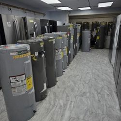 Gas Water Heater And Electric Water Heaters  With 1 Year Warranty Garantia Por Escrito 