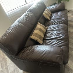 Brown Leather Couch