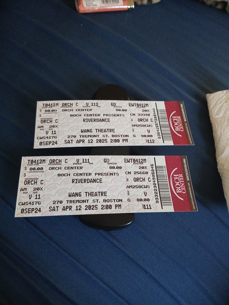 2 Tickets to Riverdance Wang Theater
