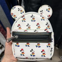Disney Parks Loungefly Mickey Mouse Belt Pouch Zip-up Wristlet Pride 