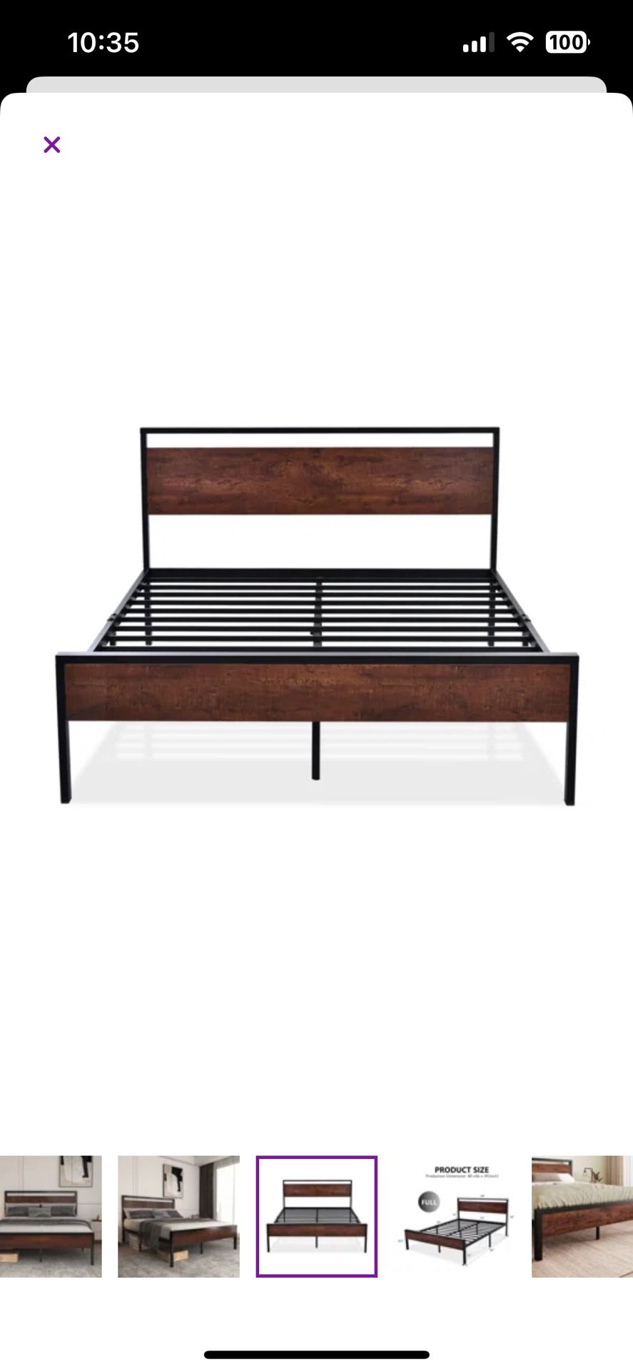 Queen platform bed