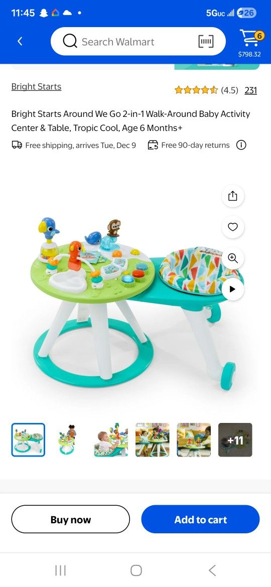 Bright Starts Around We Go 2-in-1 Walk Around Baby Activity