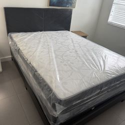 Queen Size Bed Frame New In The Box With Mattress All New Furniture Free Delivery Free Installation 