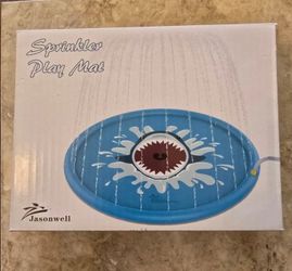 Kids Shark Sprinkler Mat New Sealed
