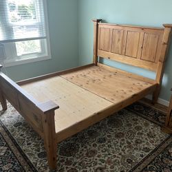 Solid Wood Bed Frame - Queen Size