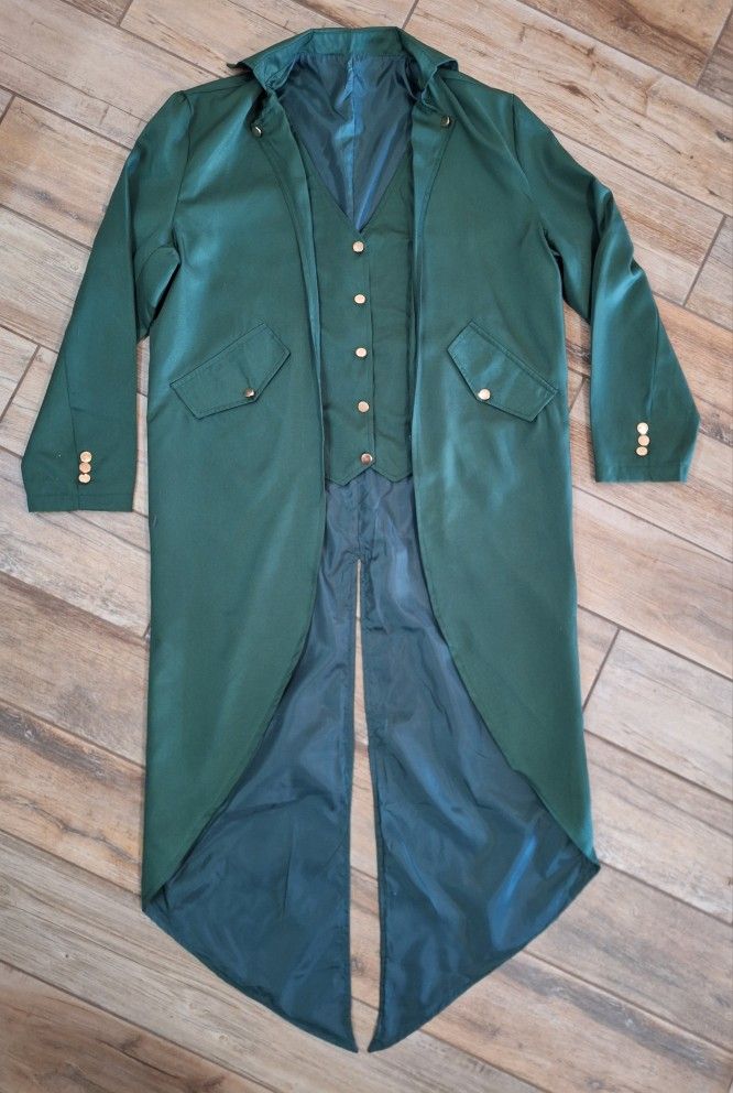 Renaissance Medieval Gothic Victorian Steampunk Pirate Vampire St. Patrick Mardi Gras Tuxedo Tailcoatedo Tailcoat