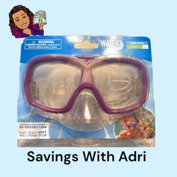 Water Sun & Fun Swim Mask Goggles Child Ages 8+ Purple  Adjustable Pool