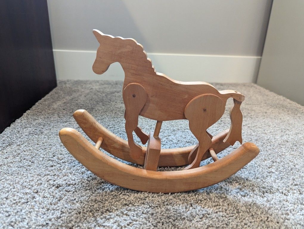 Rocking Horse Wooden Antique 