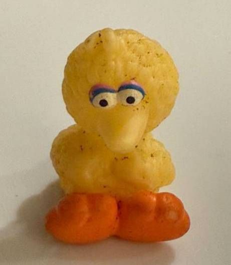 Vintage Collectible Sesame Street Baby Big Bird Rubber Doll Toy