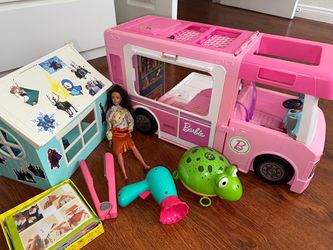 $25 for the set of Barbie car and girl toys