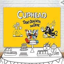 Cuphead Party Backdrop
