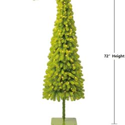 6' Pre-Lit Grinch Spruce Green Artificial Christmas Tree with Warm White LED Lights