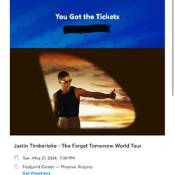 2 Justin Timberlake Tickets- GREAT SEATS! 