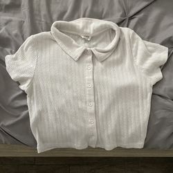 White Top With Collar 