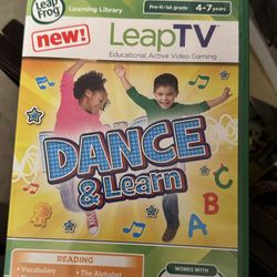 LEAP TV DANCE & LEARN FROG GAME WITH  MANUAL