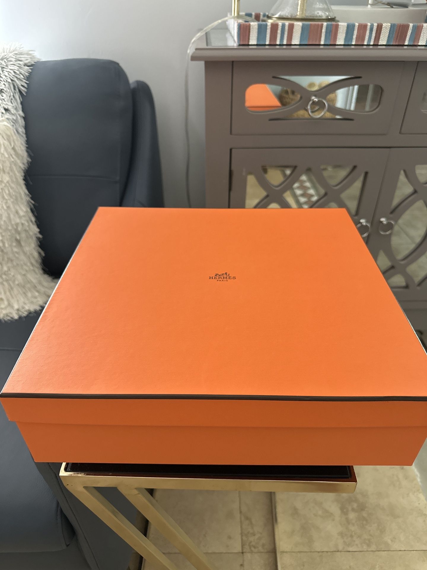 Authentic Hermès Box with Dust Bags & Ribbon