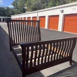 Solid Wood Queen Size Bedframe; Headboard, Footboard, Rails . Delivery Available 