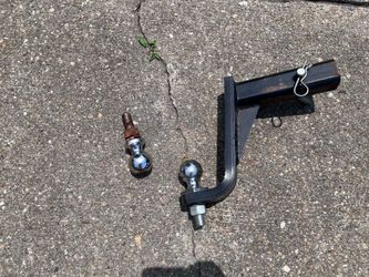 2” hitch drop adapter with 2 ball hitches