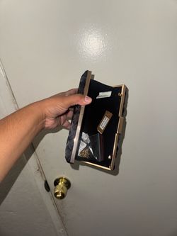 Black and gold clutch purse