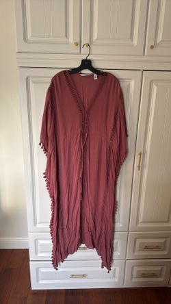 Dusty Rose Kaftan/Cover Up Dress