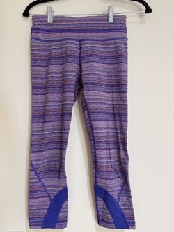Lululemon Lavender Striped Leggings, Size 6