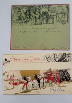 Christmas cards lot of two