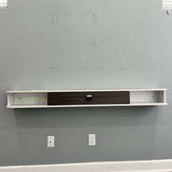 Floating TV Shelf With Storage