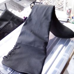 Black Boots Knee Length Size 8.5 To 9