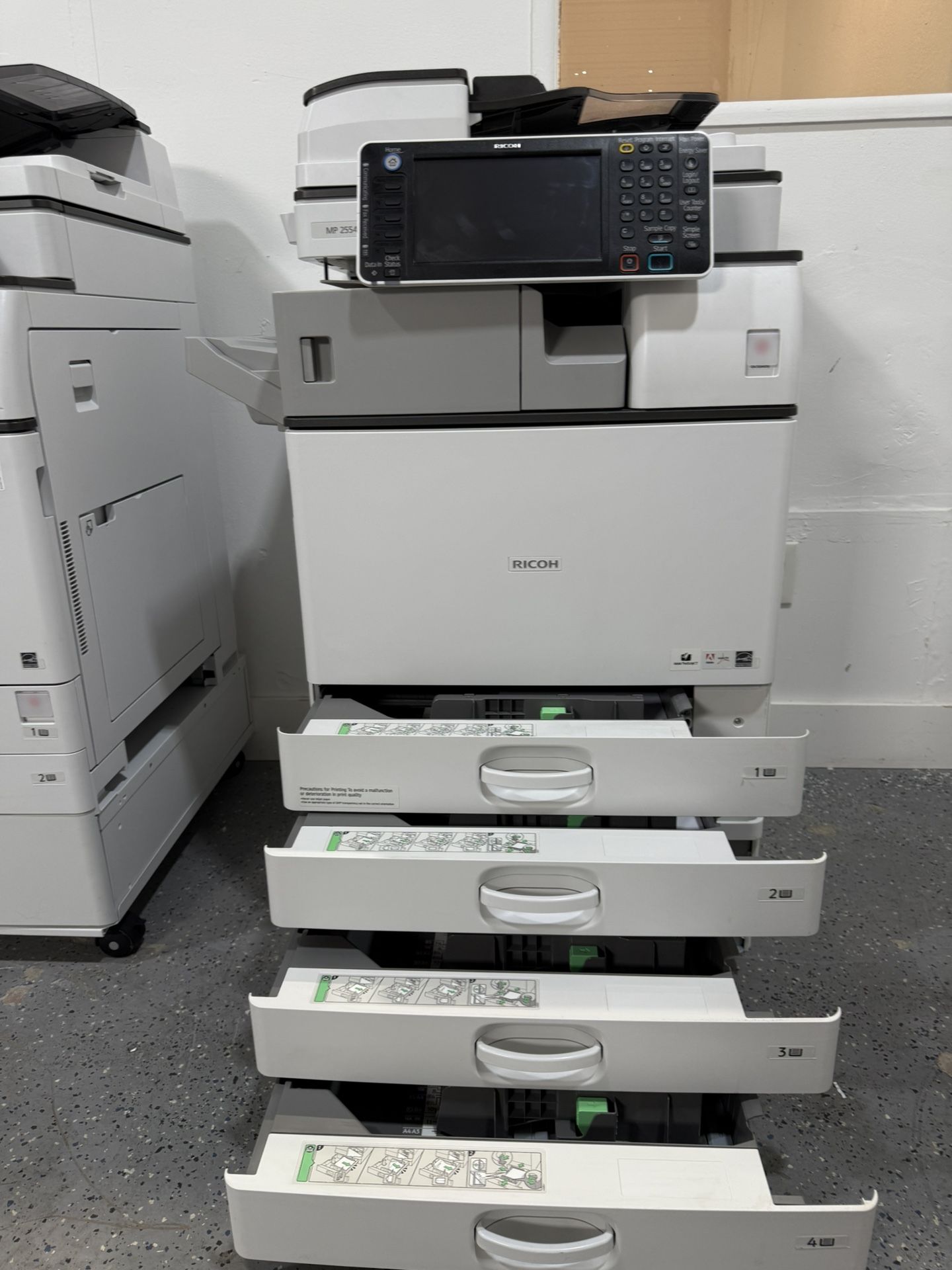 Ricoh Mp 2544 Black & White Copier Machine Laser
