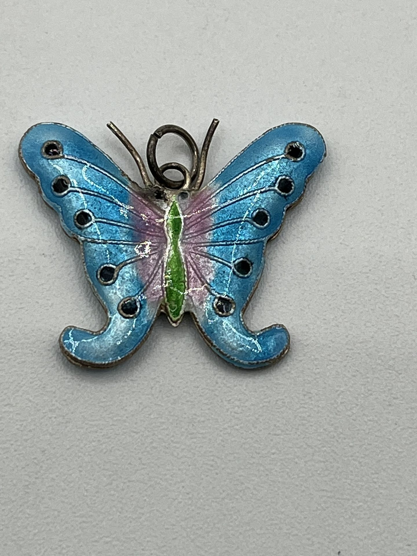 Vintage Butterfly Enamel Charm