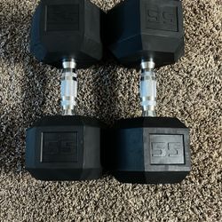 55 Lb Dumbbell Pair
