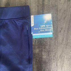 NEW with Tags Coolibar UPF 50+ Sarsala Cove Leggings - Sun Protective XS Navy