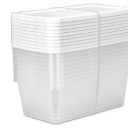 Sterilite Set of (10) 6 Quart Storage Boxes with Lid
