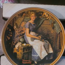 Knowles collector plate - Norman Rockwell  - Dreaming in the  Attic