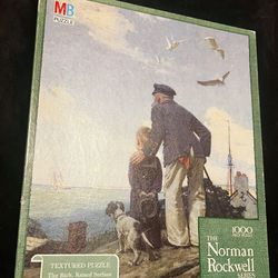 Factory Sealed Vintage 1990 Norman Rockwell Textured Puzzle