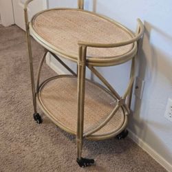 Boho Bar Cart Side Table 